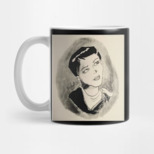 Portrait in grayscale Mug